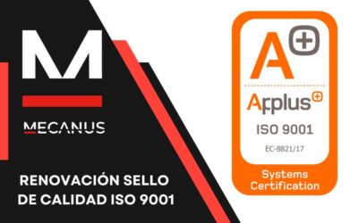 Mecanus logra la renovación del sello ISO 9001