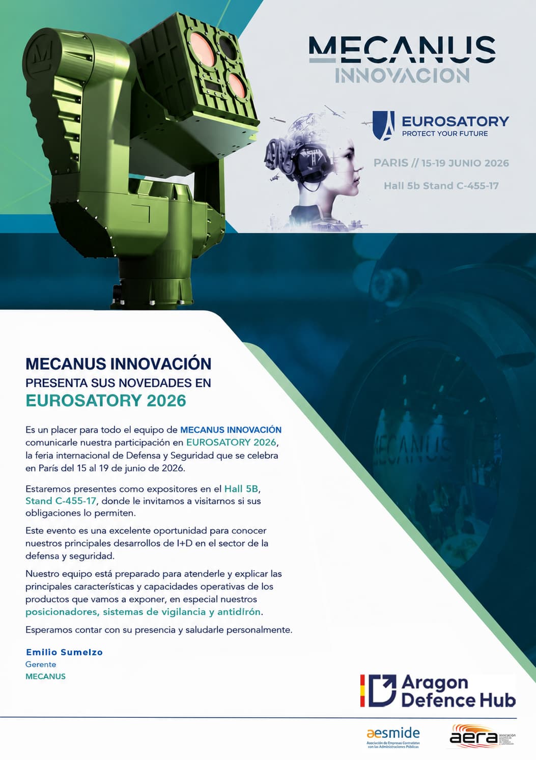 Ven a visitarnos a Eurosatory 2026