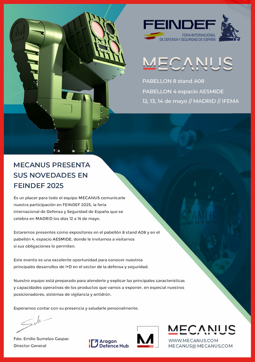 Nuestro Director General, Emilio Sumelzo, os invita a Feindef 2025